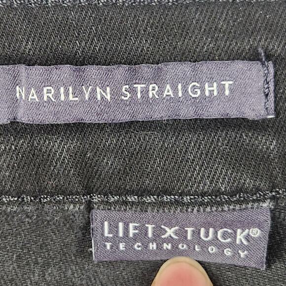 NYDJ Marilyn Straight Leg Jeans Women’s SZ 14 Black LiftXTuck Technology EUC - Picture 4 of 16
